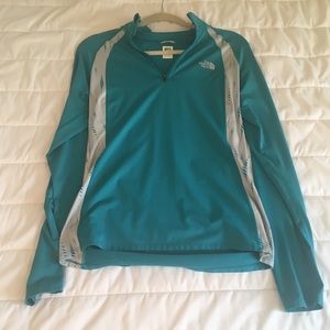 Women’s North Face teal turquoise quarter zip